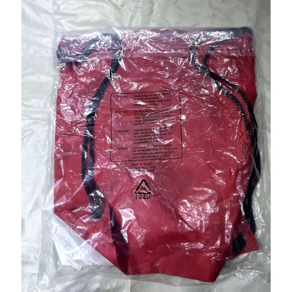 Saucony String Bag backpack back Red NEW 14.75” x 17” NEW - Picture 2 of 3